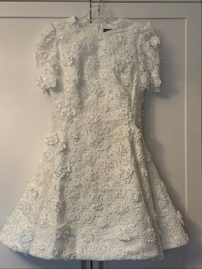 Leo Lin Elyse Lace Short Sleeve Mini Dress